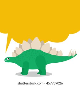 Cute Stegosaurus and dialog box