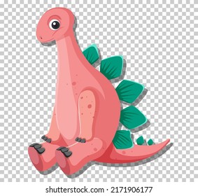 Cute stegosaurus dinosaur isolated illustration