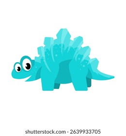 Cute stegosaurus - vector illustration