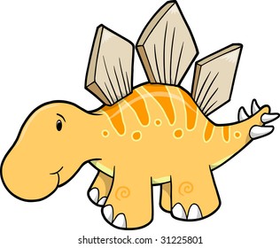 Ilustración del vector estegosauro de corte
