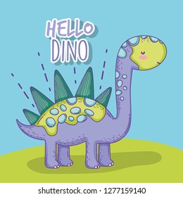 cute stegosaurus wildlife dino animal