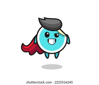 the cute sticker character as a flying superhero , cute style design for t shirt, sticker, logo element