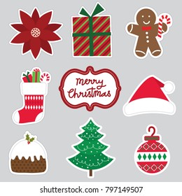 Cute sticker Christmas collection sets