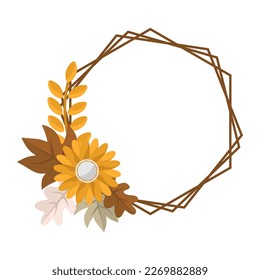 cute sticker element border flower autumn