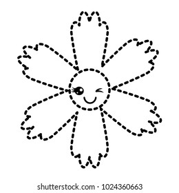 cute sticker flower kawaii cartoon