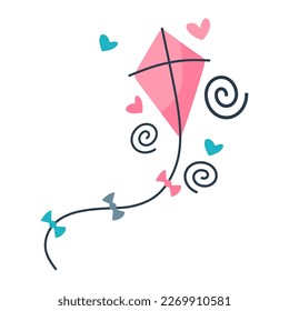 cute sticker kite element decoration