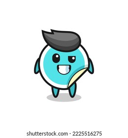 mascota de pegatinas lindo con cara optimista, diseño de estilo lindo para camiseta, pegatina, elemento logo