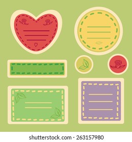 Cute Sticker Set in Spring Colors