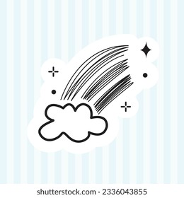 cute sticker vector illustration design