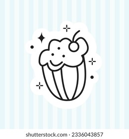 cute sticker vector illustration design