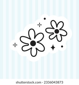 cute sticker vector illustration design