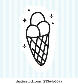 diseño de ilustración vectorial de pegatinas lindo