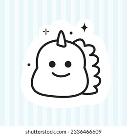 cute sticker vector illustration design