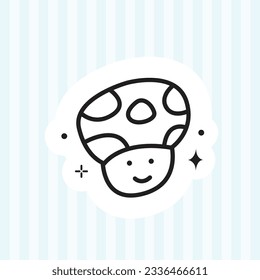 diseño de ilustración vectorial de pegatinas lindo