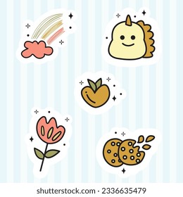 cute sticker vector illustration design