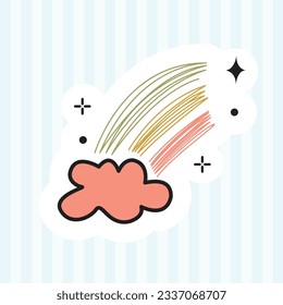 diseño de ilustración vectorial de pegatinas lindo