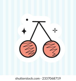 cute sticker vector illustration design