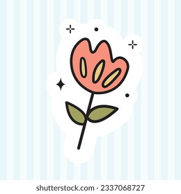 diseño de ilustración vectorial de pegatinas lindo