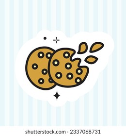 cute sticker vector illustration design