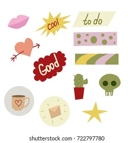 cute stickers for filling a diary