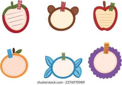 Cute sticky note illustration, high quality