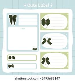 cute sticky notes  planner scrapbook elements pack