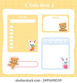 cute sticky notes  planner scrapbook elements pack