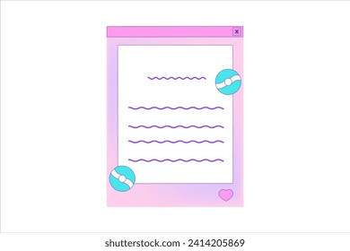 Cute Sticky Notes Sticker Design