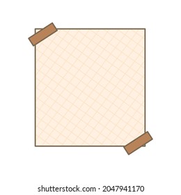 vector de notas pegajosas lindo con cinta adhesiva de enmascaramiento