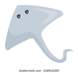 Cute Stingray Design Over White