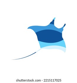 Cute Stingray Vector Design for Kids Wallpaper