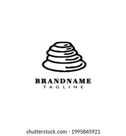 cute stone therapy logo icon design template modern vector illustration