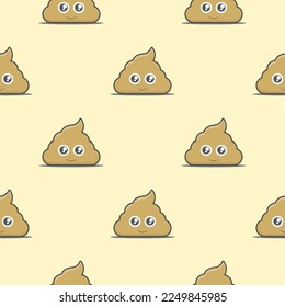 ิ große süße Hocker, Fäkalien, Pop, Poops Cartoon nahtlose Muster, Hintergrund, Tapete für Kinder
