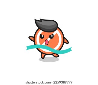 cute stop sign illustration is reaching the finish , cute style design for t shirt, sticker, logo element