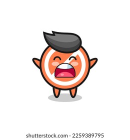 cute stop sign mascot with a yawn expression , cute style design for t shirt, sticker, logo element