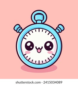 cute Stopwatch timer icon illustration