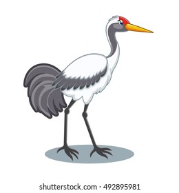 Cute stork cartoon