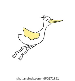 Cute stork cartoon