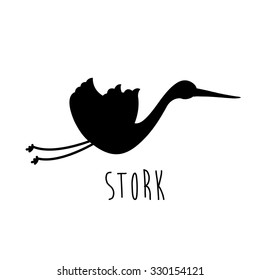 cute stork design, vector illustration eps10 graphic 