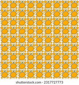 Cute strawberries and oranges. Strawberry and orange pattern on a cute white background