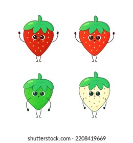Cute strawberry evolution Images, Stock Photos dan Vectors