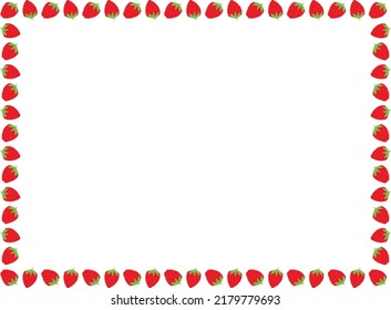 borde de marco de fresa lindo - bueno para invitaciones, tarjetas de felicitación, menús, etc. 