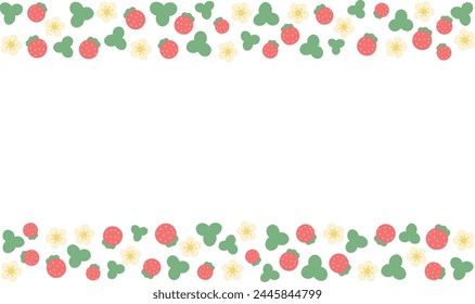 Cute strawberry line frame single item