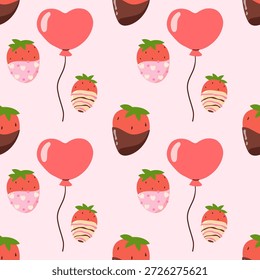 Patrón lindo de la fresa, impresión inconsútil con la baya. Comida dulce natural. Fondo de la fruta del verano para la tela, materia textil, papel de embalaje, Fondo de pantalla. Ilustración vectorial plana