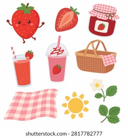 Cute Strawberry Picnic Summer Collection
