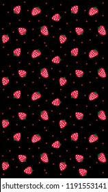cute strawberry seamless pattern background design 