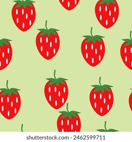 Cute Strawberry seamless pattern for Fabric, wraping, or wallpaper. vector illustration