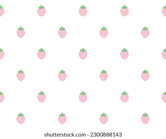 Frische Erdbeeren nahtloses Muster. Drucken, Vorlage. Vektorgrafik. 