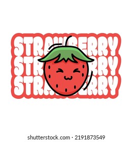 cute strawberry t-shirt design is suitable to be used as a t-shirt design, or printed on other media