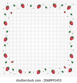 cute strawberry vector design for background elements or templates